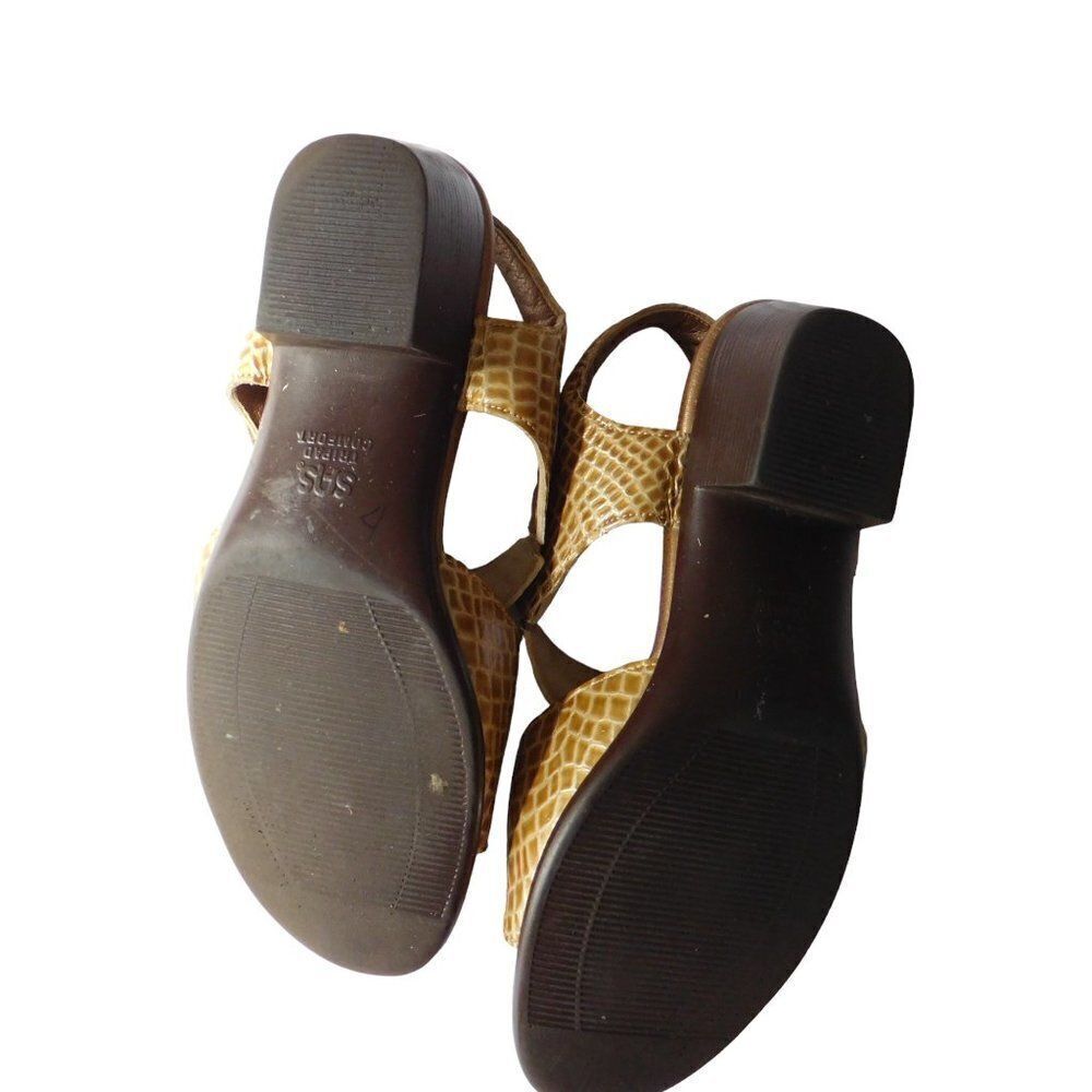 SAS Women's Size 6 M Sandals Tripad Comfort‎ Suntimer Beige Gold Slingback - Picture 8 of 8